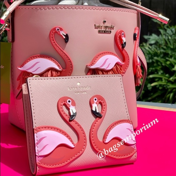 ❗️SALE❗️Kate Spade Flamingo By The Pool Pippa Set - Picture 2 of 9